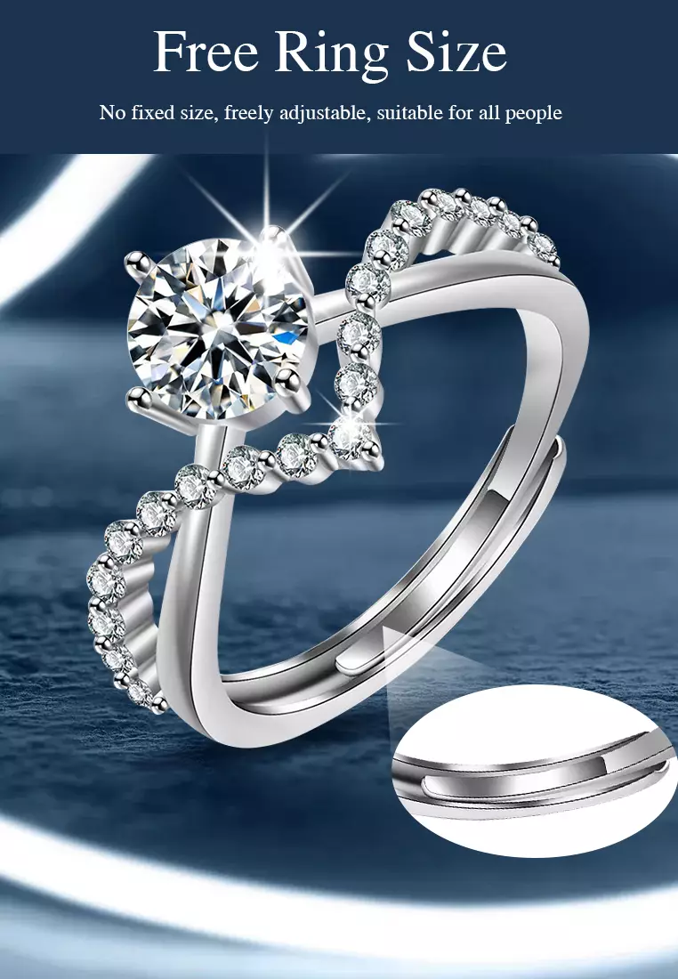 Cincin Wanita Original Desain mahkota Adjustable Fashion Anti karat Aksesoris