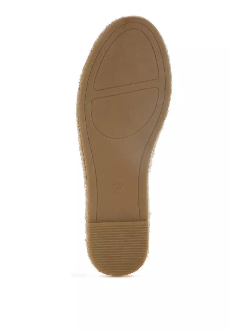 Mesh Espadrille Loafers In Beige