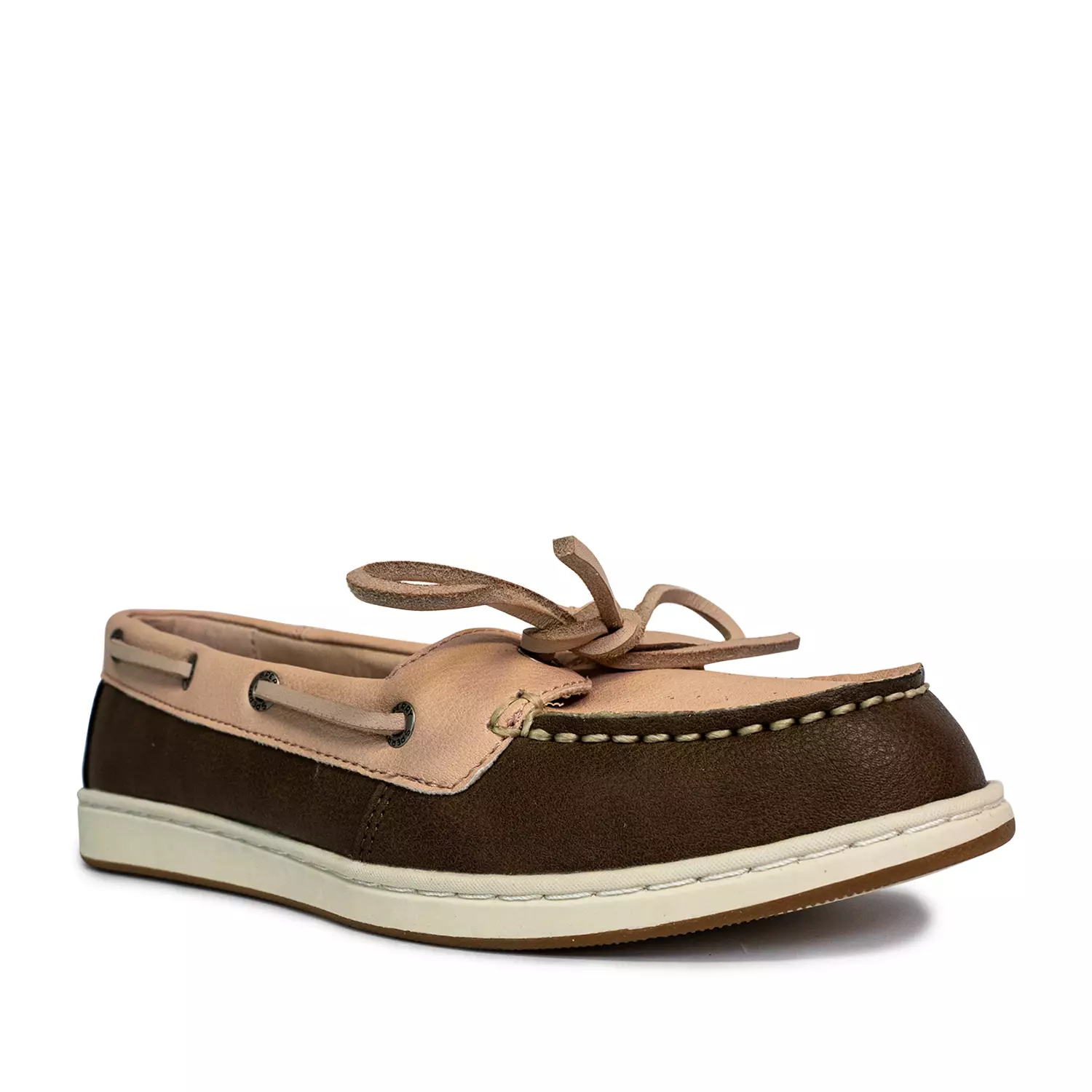 Women's Authentic Original™ Jewelfish 1-Eye Leather Boat Shoes Topsider - Rose Dust/Brown (25S00742)