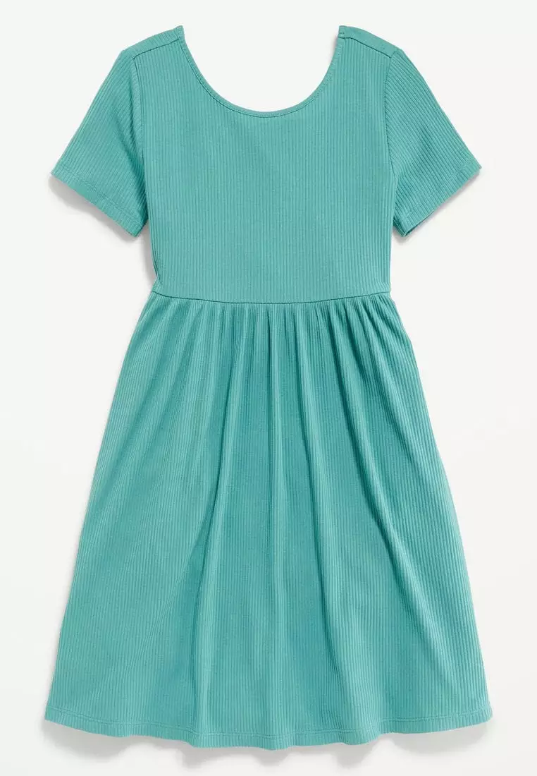 Buy Old Navy ShortSleeve RibKnit Dress for Girls 2024 Online ZALORA