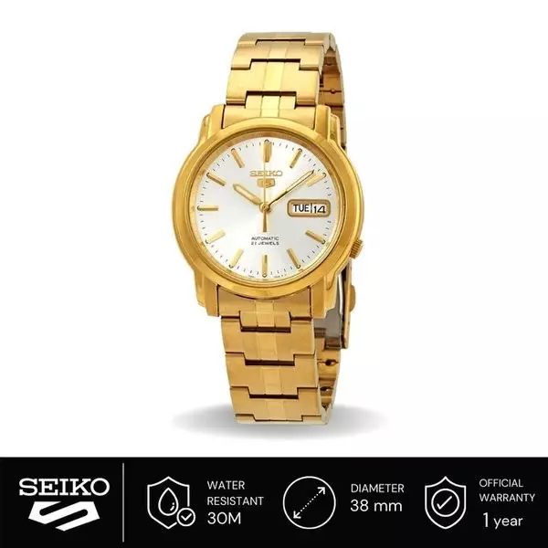 Seiko5 SNKK74K1 rantai kuning otomatis cowok