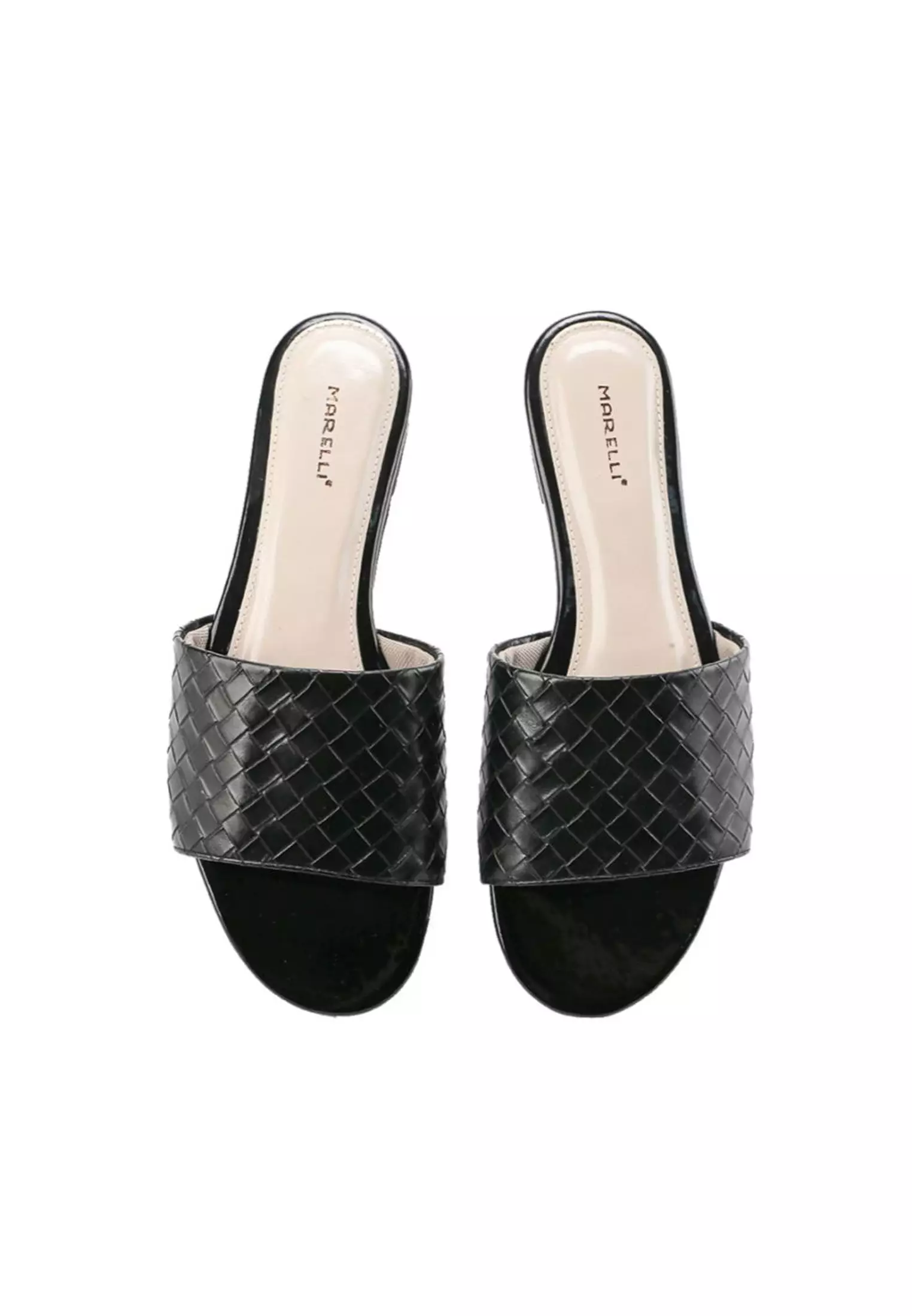 Kagura Sandal wanita Flat Slip On - Black