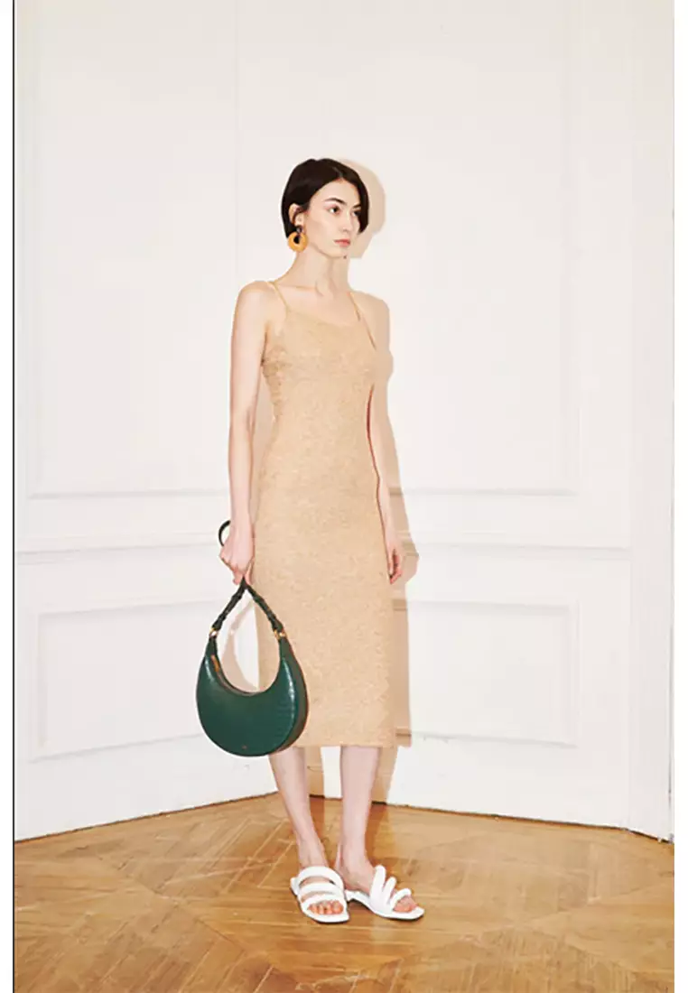 Carly Saddle Bag - Green Croc