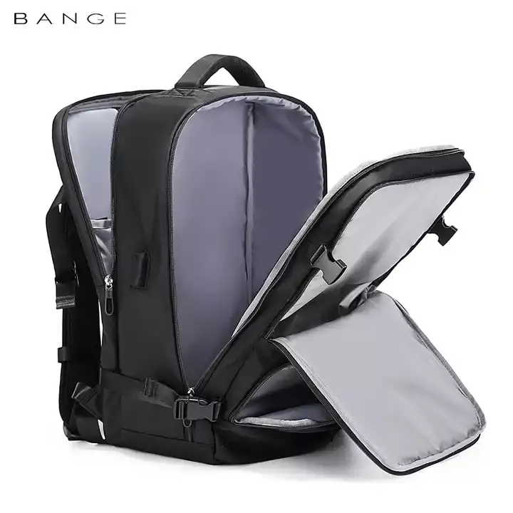 Bange BG1800 Tas Ransel Tas Travel Backpack Laptop Kerja Pria USB 17" - Hitam