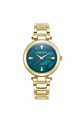 Kenneth Cole New York gold Kenneth Cole New York Green Dial With Gold Stainless Steel Women Watch KCWLG2236303 3E4FBACF84F8DEGS_1