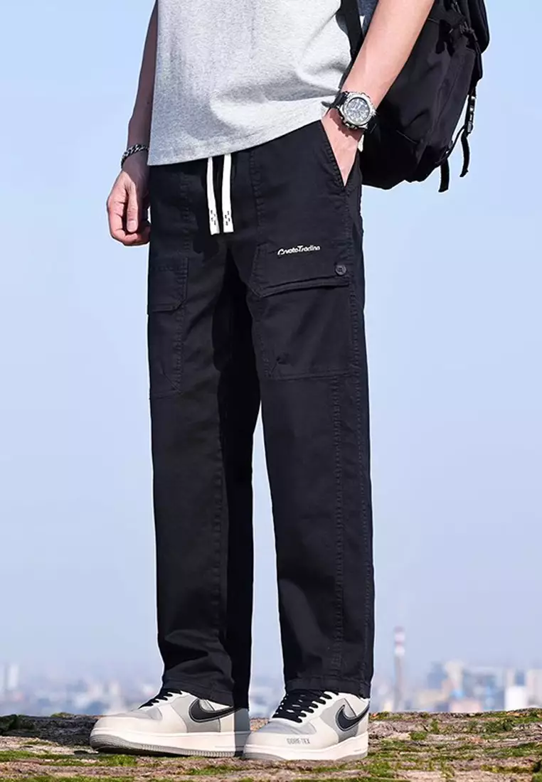 Drawstring Casual Cargo Pants
