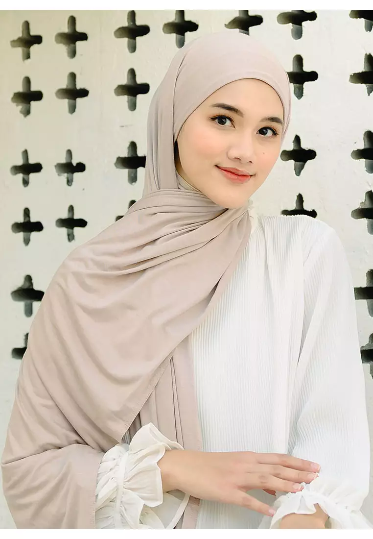 Rayna Instan Shawl (Pashmina Instan Rayon) Khaki