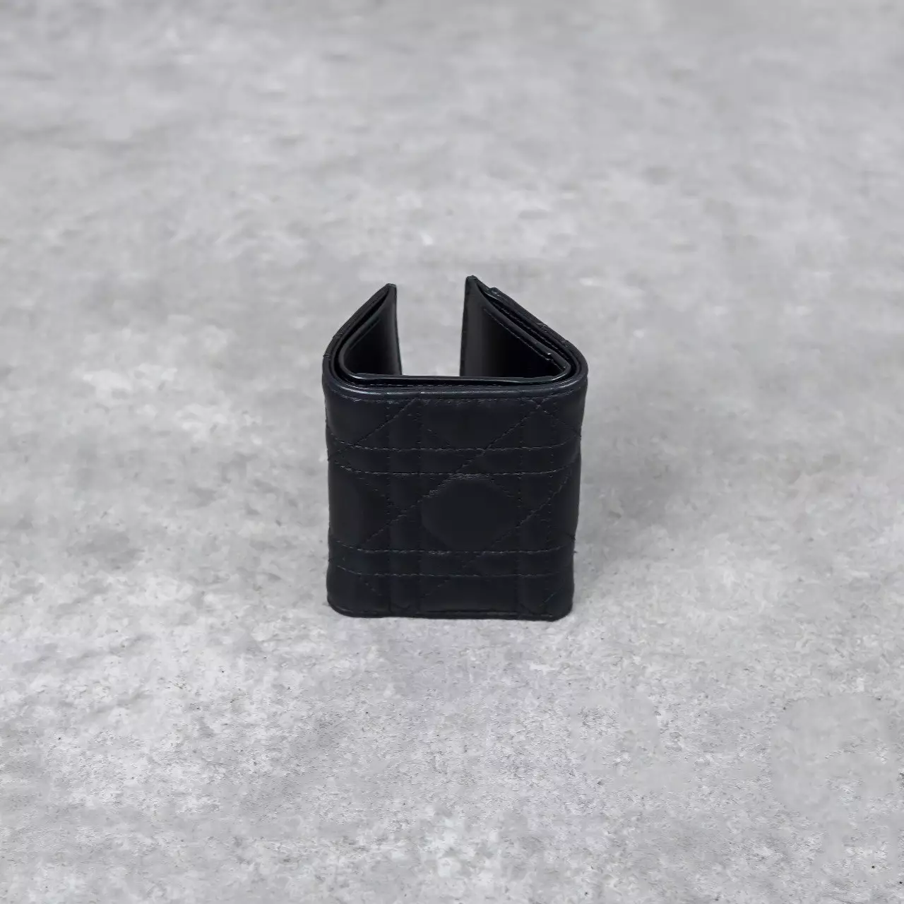 Dompet CHRISTIAN DIOR MY DIOR BLACK LEATHER TRIFOLD WALLET 100% ORIGINAL