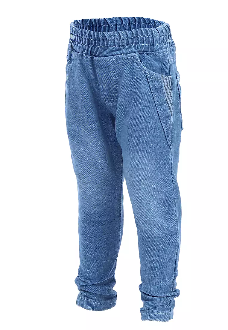 Wileen Celana Panjang Anak Unisex Skinny Jeans Variasi Saku Kid Long Pants Material Denim ORIGINAL - Blue