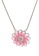 estele pink Estele Rhodium Plated Enamel Flower Pendant Set for Women 1F407AC6A1E19FGS_3