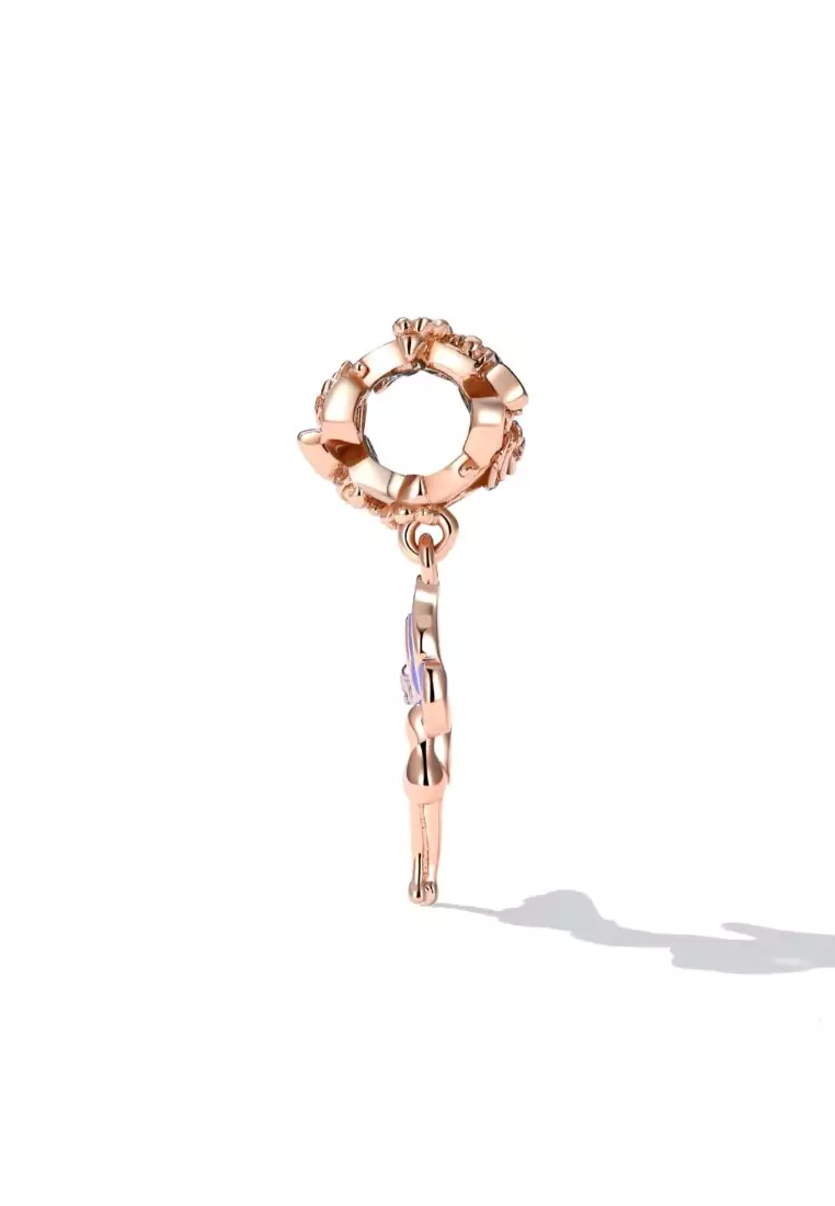 Solid Silver Dressed Up Thumbelina Butterfly Charm