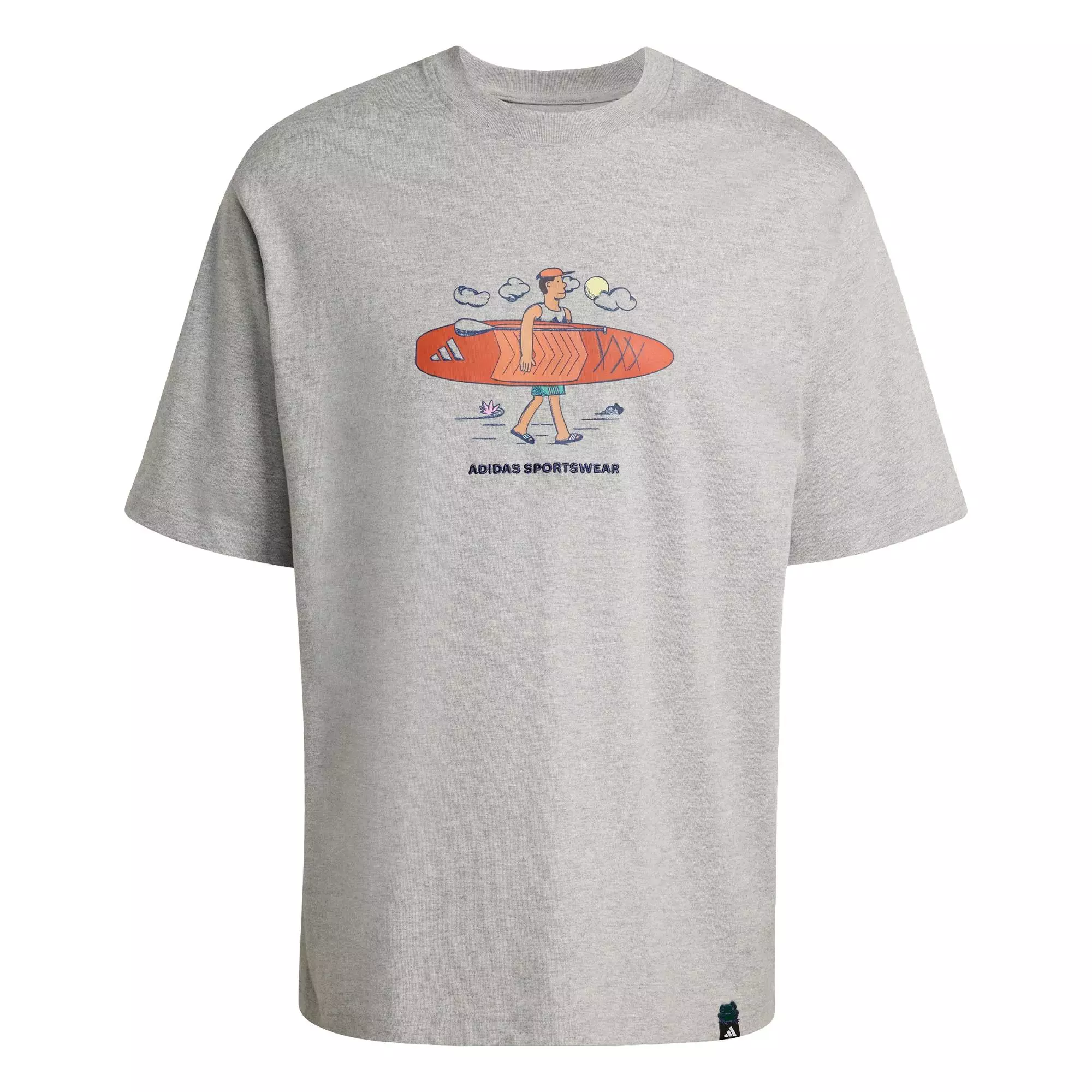 Lifestyle DOODLE STAND-UP PADDLE GRAPHIC T-SHIRT Men Grey KB4903