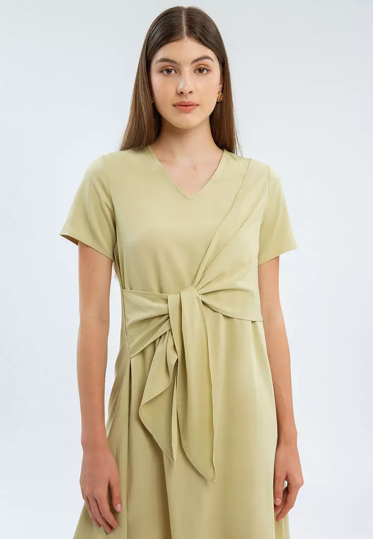 Minimal Veronica Dress Lime Green