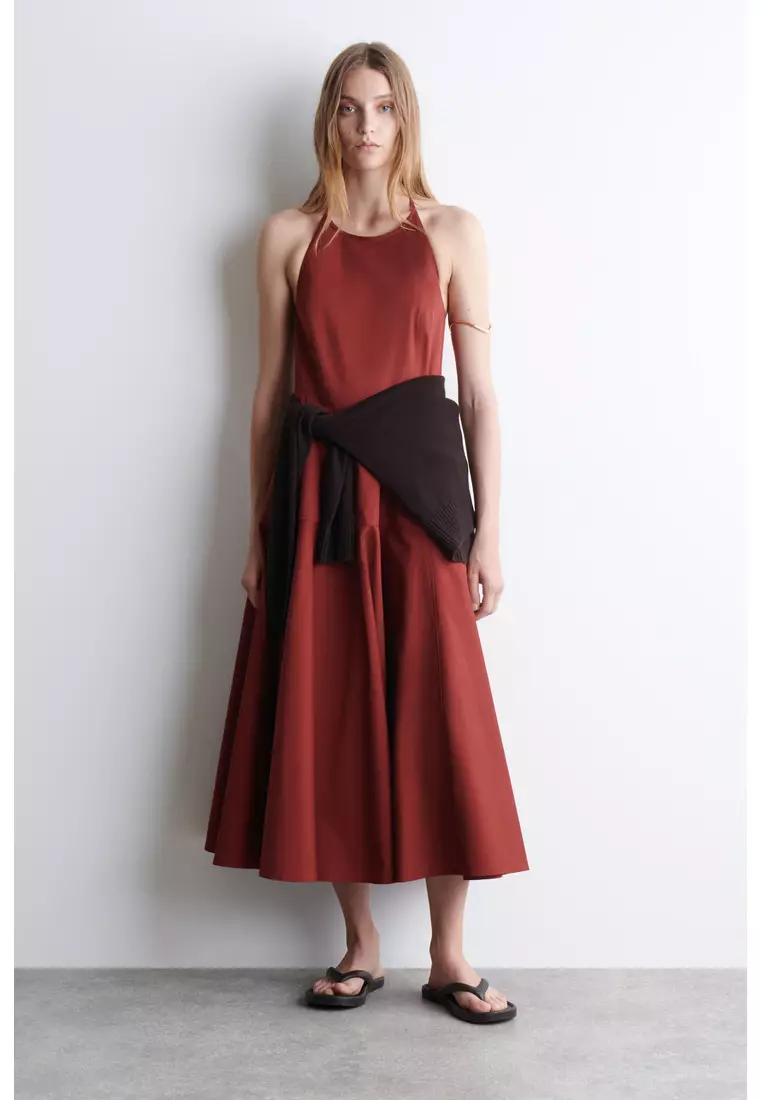 black polyester dress Solid V Neck Cap Sleeves Side Pocketed Knee Long for Women NWT BCBGMAXAZRIA, Asymmetric Tiered quality stretch matte jersey ​​Type-Dresses Adult size:6 US