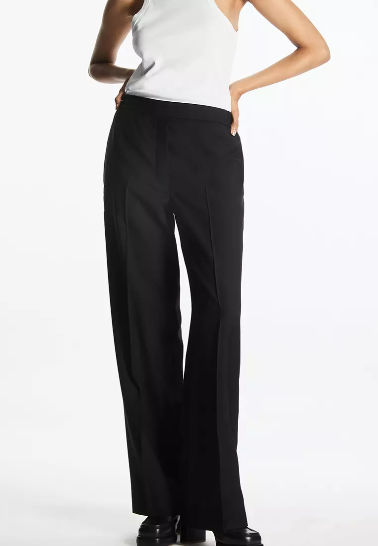 Buy COS Straight-Leg Elasticated Wool Trousers 2025 Online