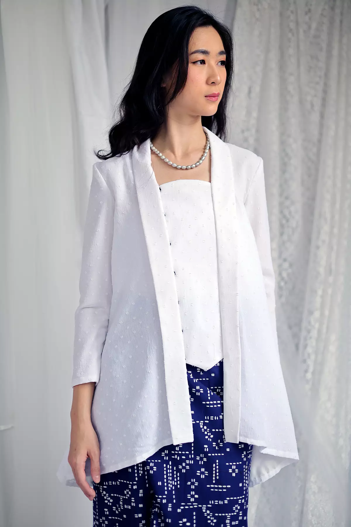 Adinda Bening Embun Kebaya Panjang Asymetris Baju Kurung Kebaya Raya