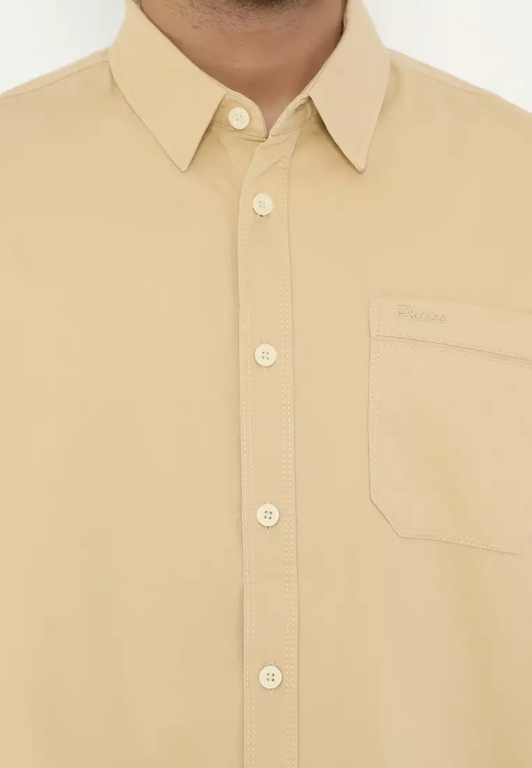 POLICE Kemeja Polos Cotton Regular Fit Pria