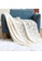 DILAS HOME Zigzag Embossed Knit Throw Blanket (White) 2BAF1HLD23367AGS_3