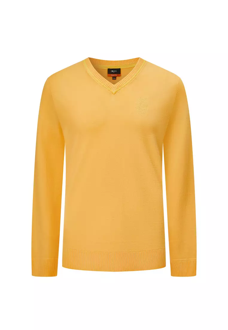 Outer V Neck Dry Touch Compact Sweater