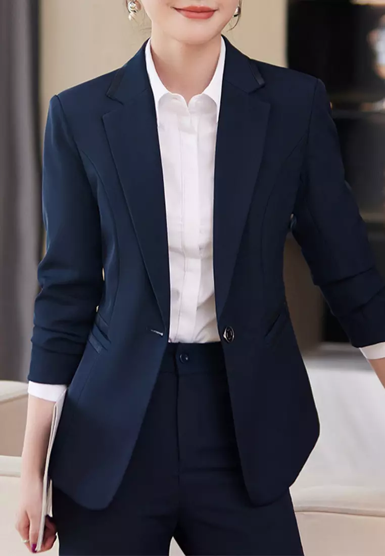 Buy HAPPY FRIDAYS Fashionable Slim Cut Suit Jacket YGH