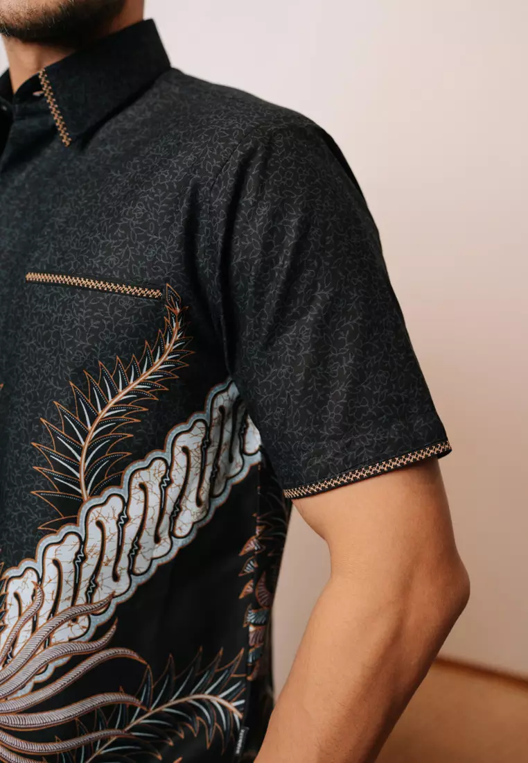 Hadinata Embroidery Batik Kemeja Pendek Hudson