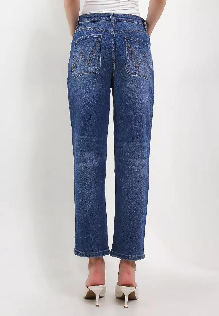 Aubrena Mom Fit Denim Pants