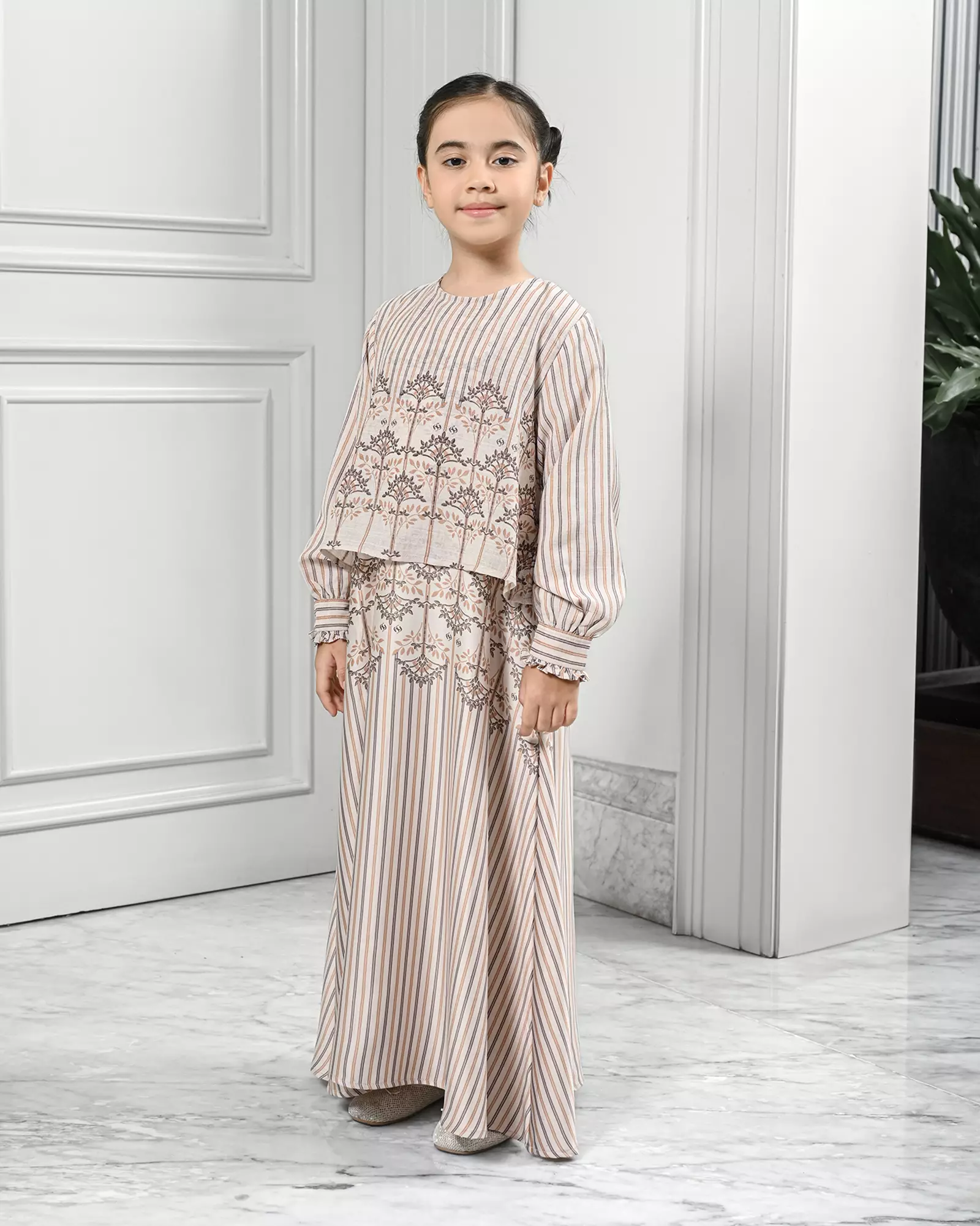 Geulis.id KIDS HANALIKA MAXI DRESS / DRESS ANAK / BAJU LEBARAN - DUSTYPEACH