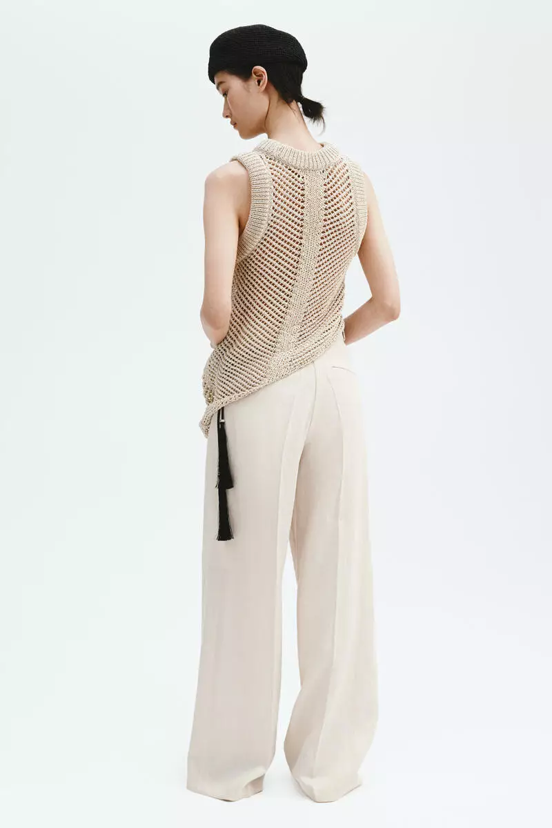 Wide tailored trousers
