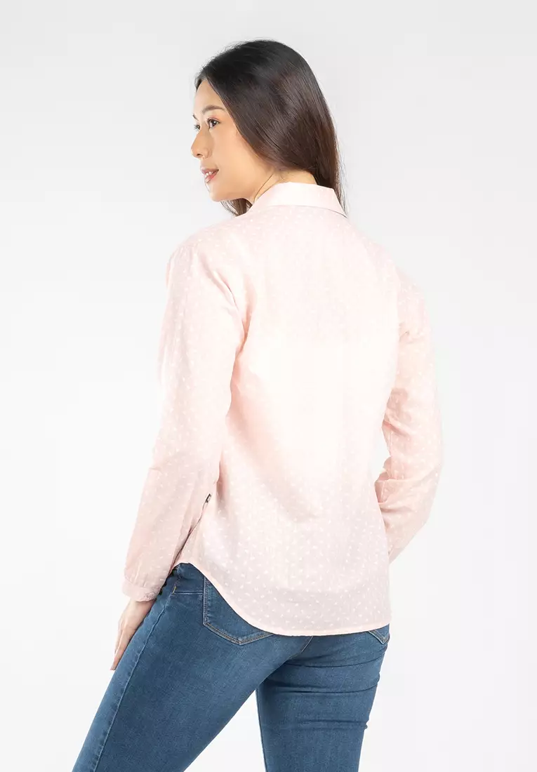 C2 Haizhu Pink Basic Blouse Wanita