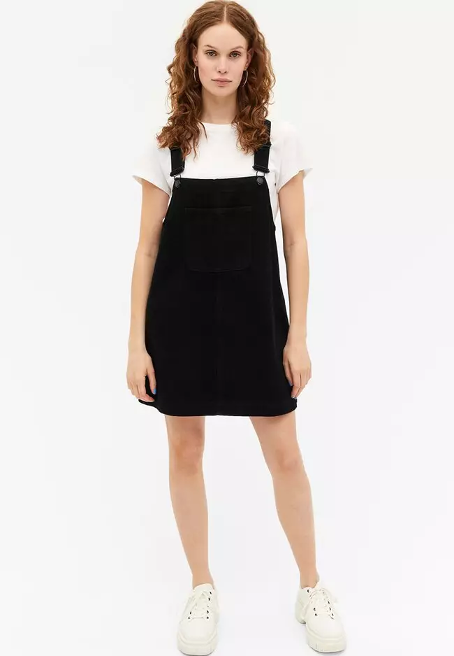 White denim clearance dungaree dress