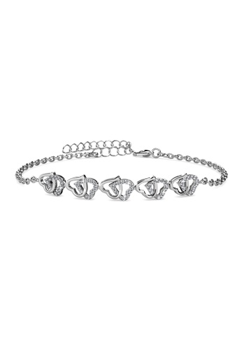Her Jewellery silver Sweet Love Bracelet - Made with Swarovski Crystals A90BAAC089BEB9GS_1