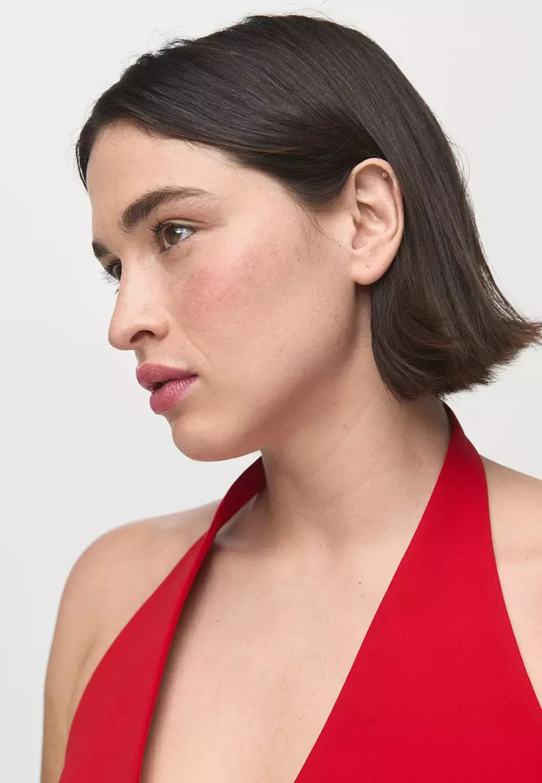 Peplum Top With Halter Neck