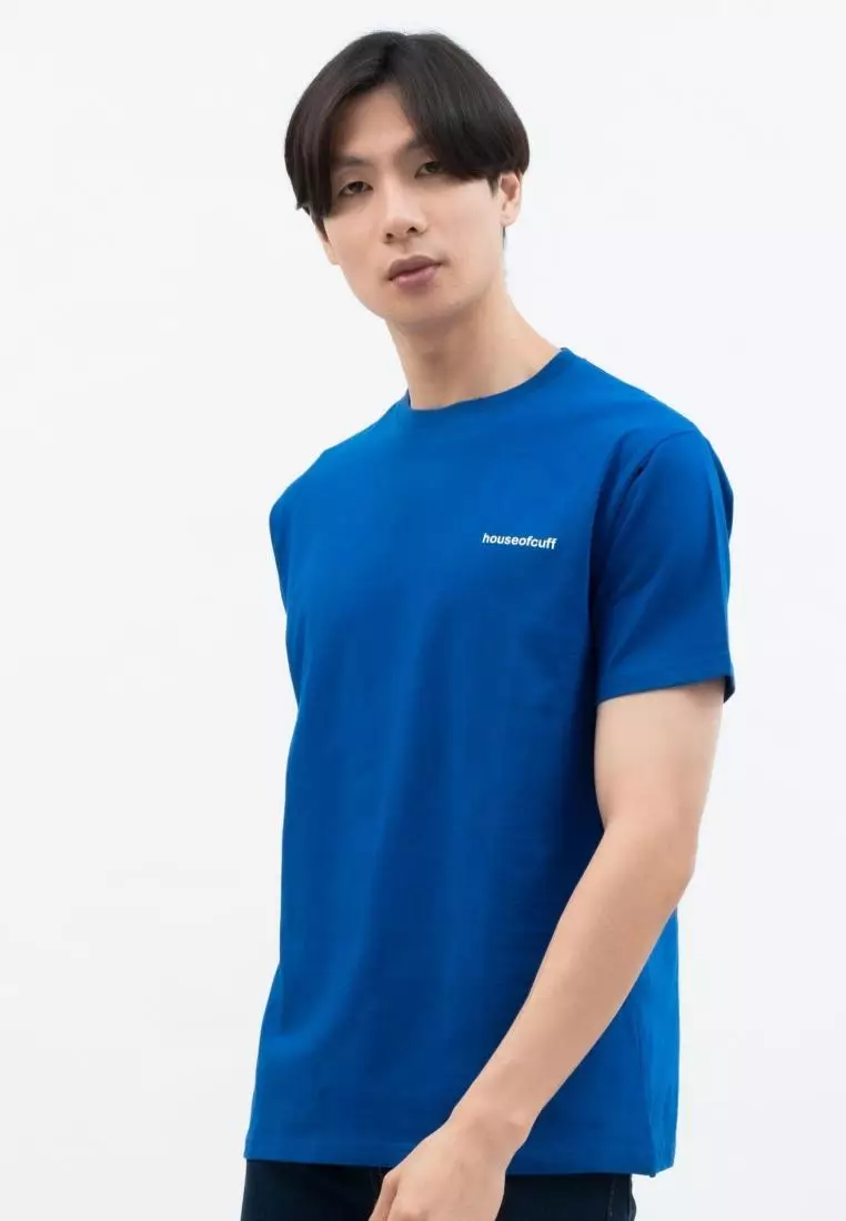 Kaos Polos Pria Premium Katun Combed Lengan Pendek Biru