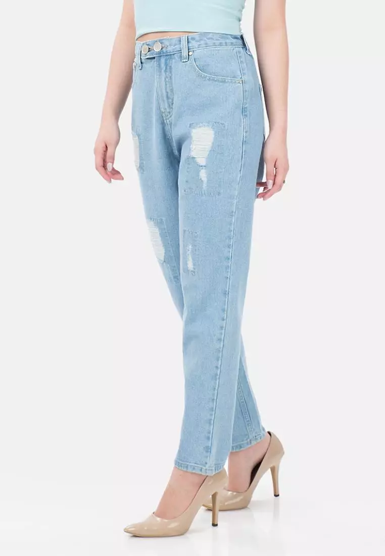 Ripped Boyfriend Jeans (Hijab Friendly)