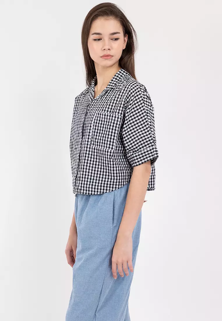 Cassandra Crop Polo Top