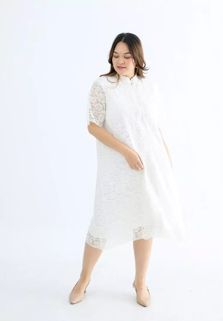 Plus Size Party Dress Jia White