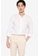 ck Calvin Klein white Lux Linen LS Shirt - Mandarin Collar B005BAA9FACB53GS_1