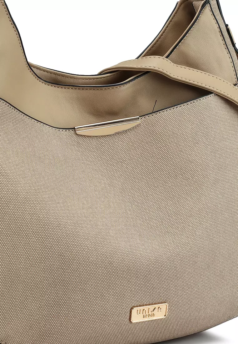 Duo-Texture Convertible Shoulder Bag