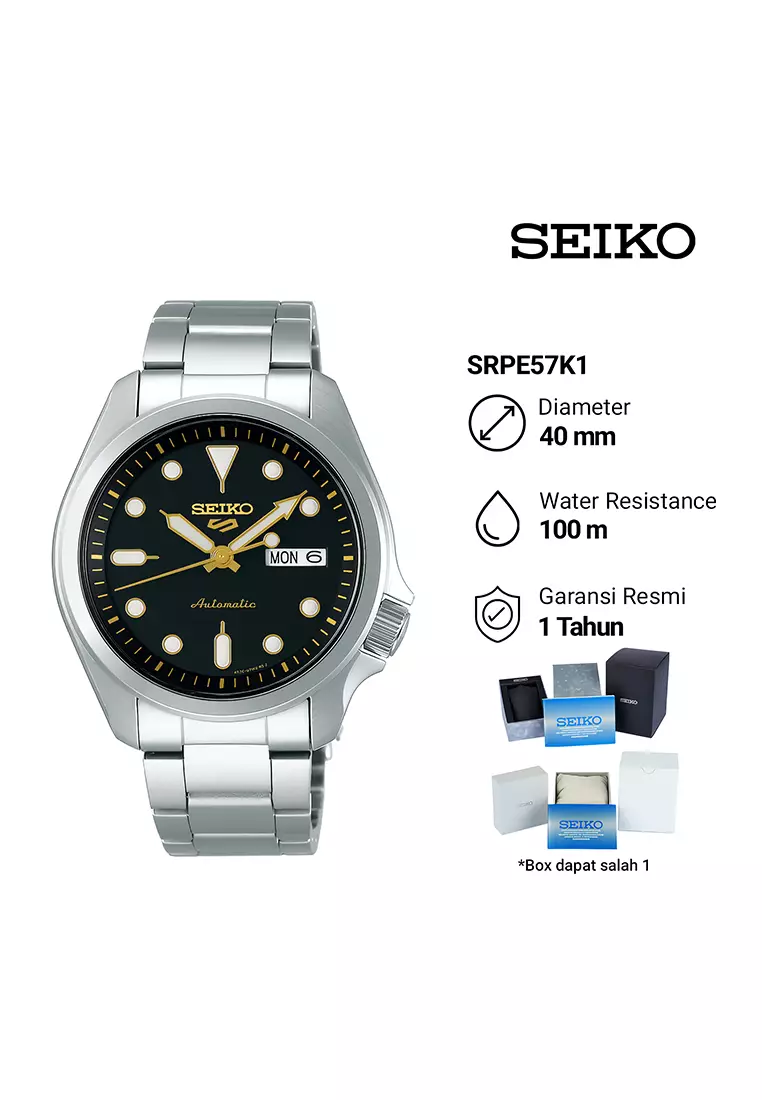 Jual Seiko Seiko Sports Srpe K Jam Tangan Automatic Pria Silver Case Black Dial