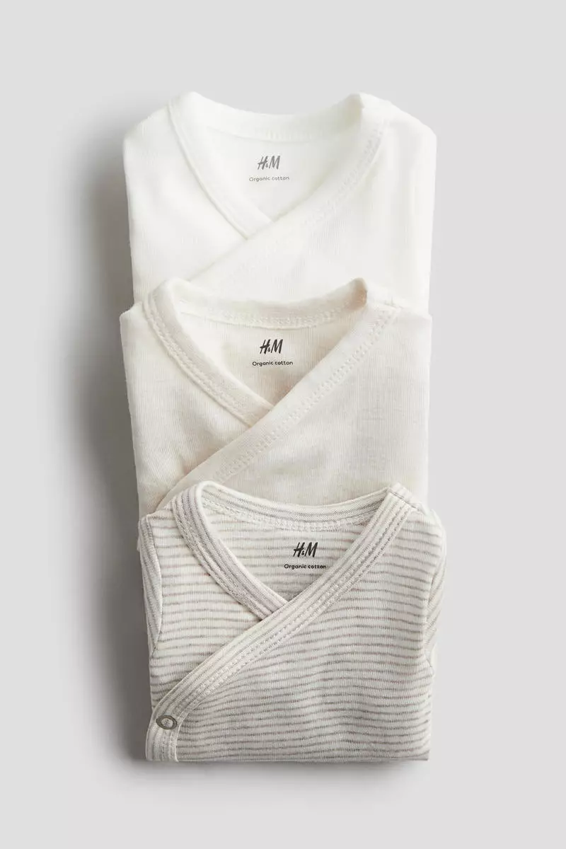 3-pack wrapover bodysuits