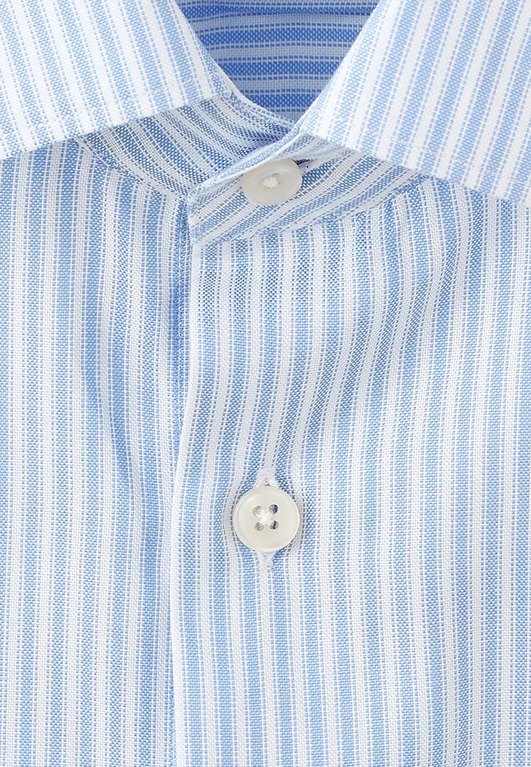 100% Cotton Slim-Fit Striped Shirt