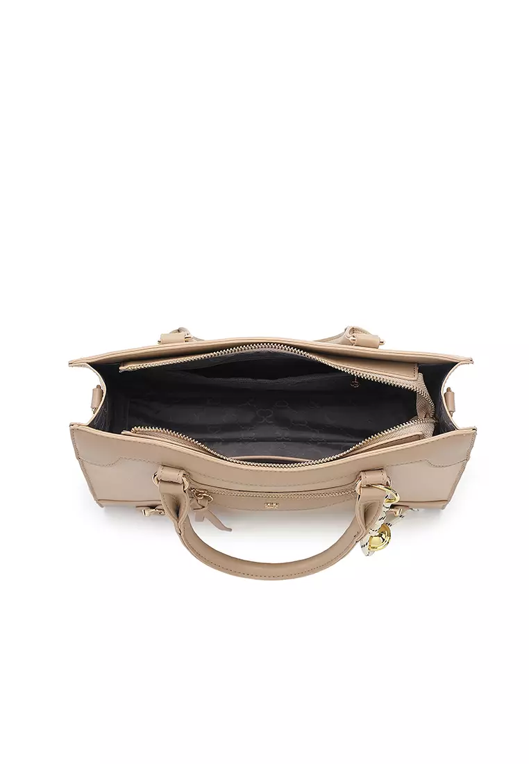 Women's Top Handle Bag / Sling Bag / Crossbody Bag - Beige