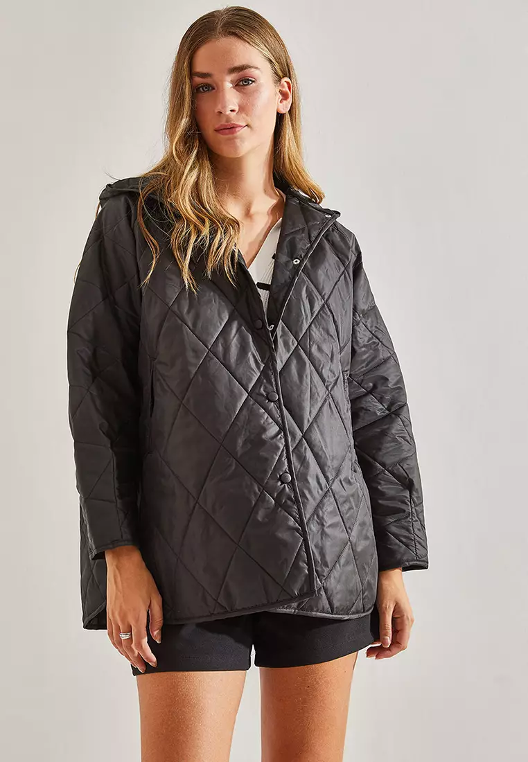 Diamond Quilted Coat