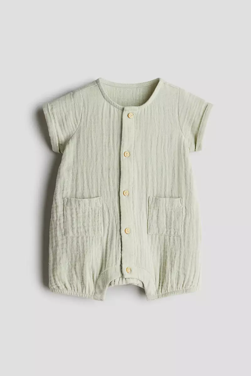 Buy H&M Cotton muslin romper suit 2025 Online ZALORA Philippines