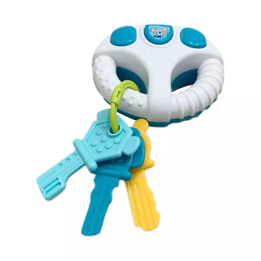 Freckles Baby Smart Devices Steering Wheel With Light and Music - BLUE - (Termasuk Baterai) - Mainan Aktivitas Edukasi Bayi