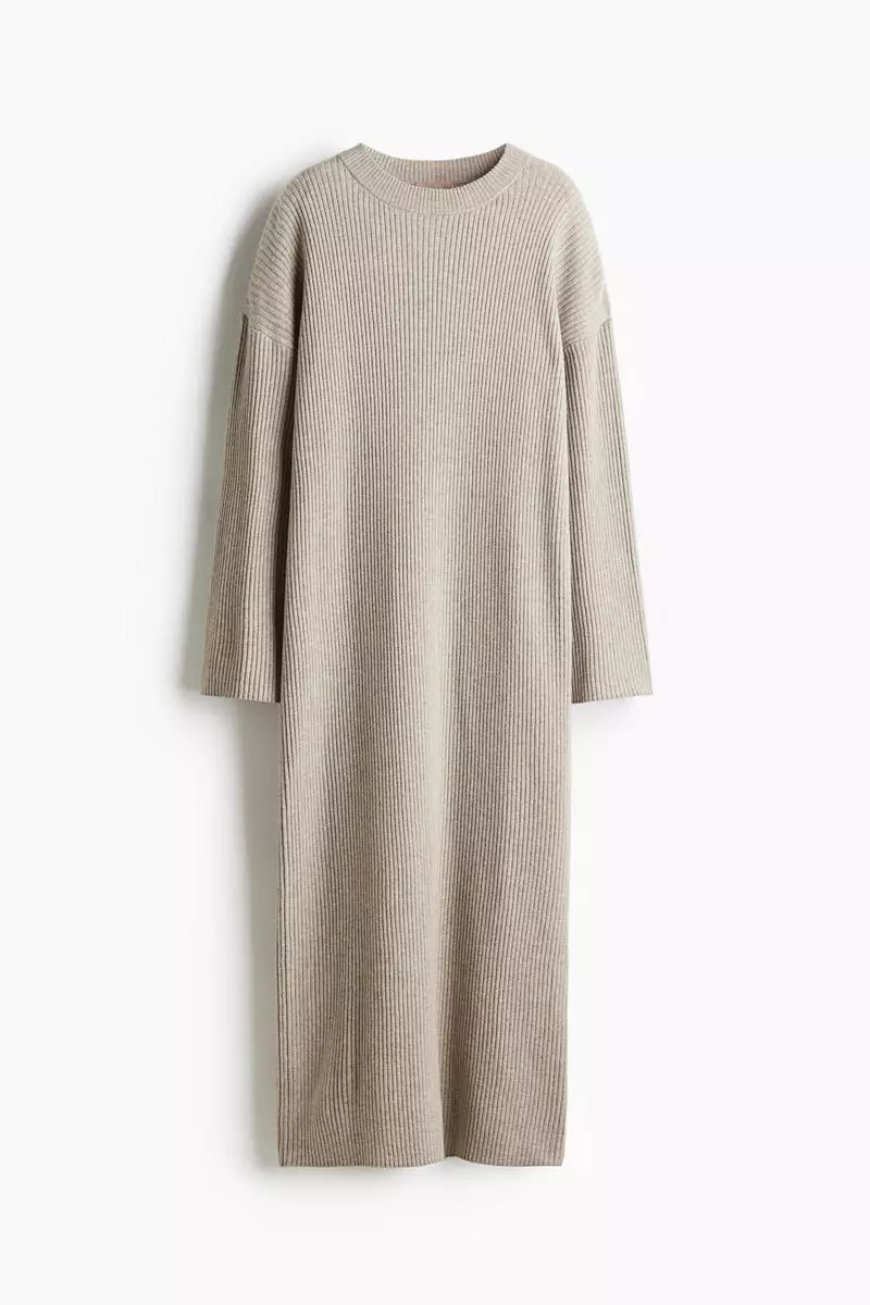 Rib-knit dress