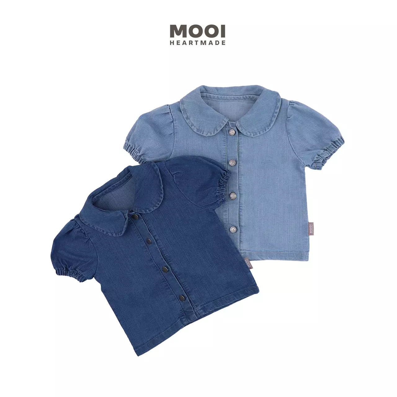 Mooi Kemeja Jeans Anak Yuki Denim Top - Light Blue
