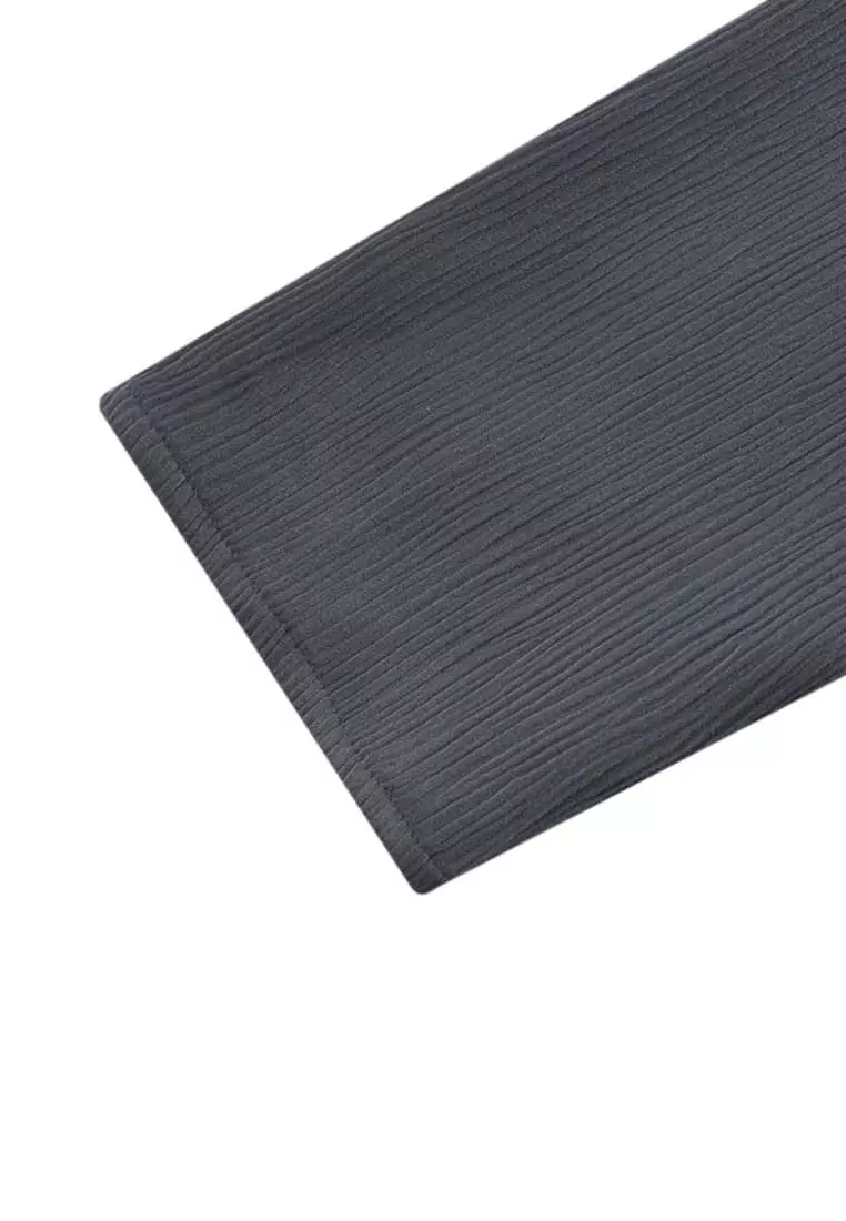 Pleated Satin Wrap Dress