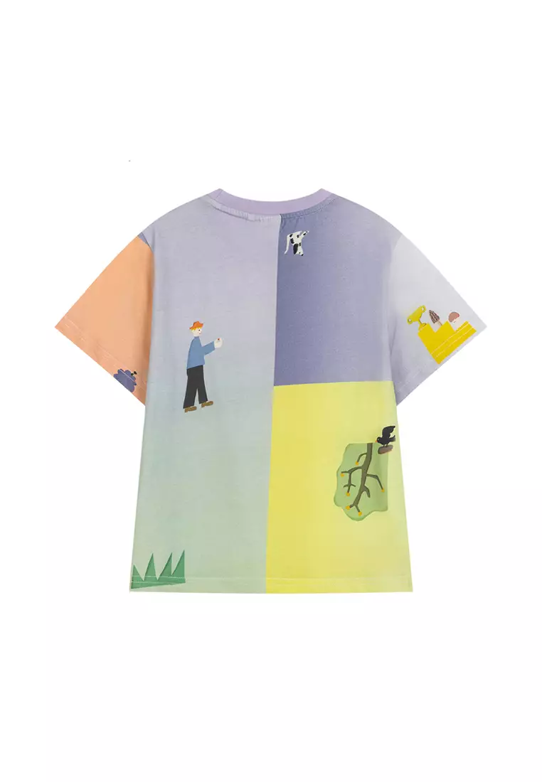 Multicolour T-Shirt With Cartoon Design