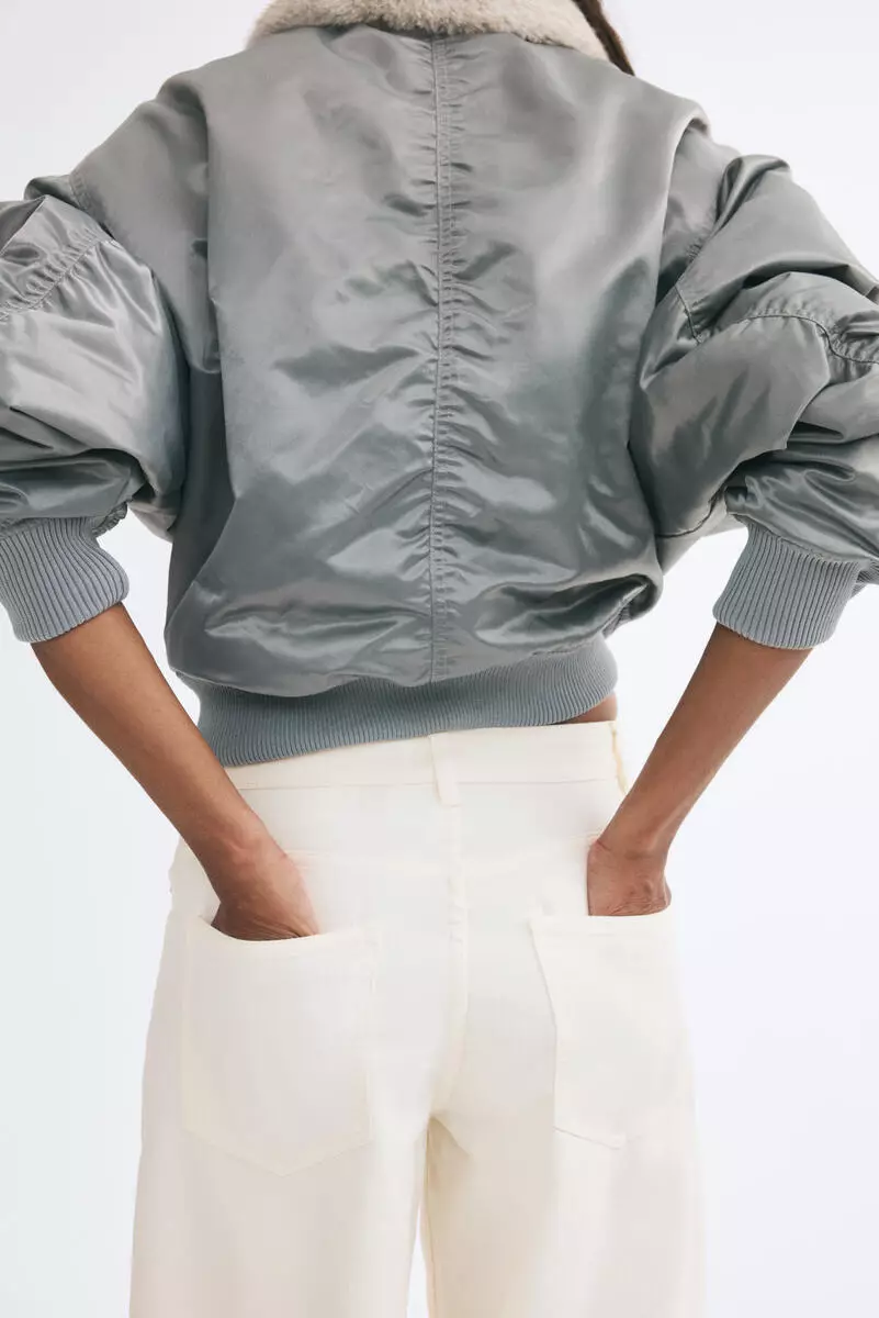Twill barrel trousers